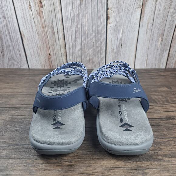 Skechers Reggae Irie Mon Blue Strappy Slingback Sandals Women's Size 10 (GUC) - Picture 4 of 8